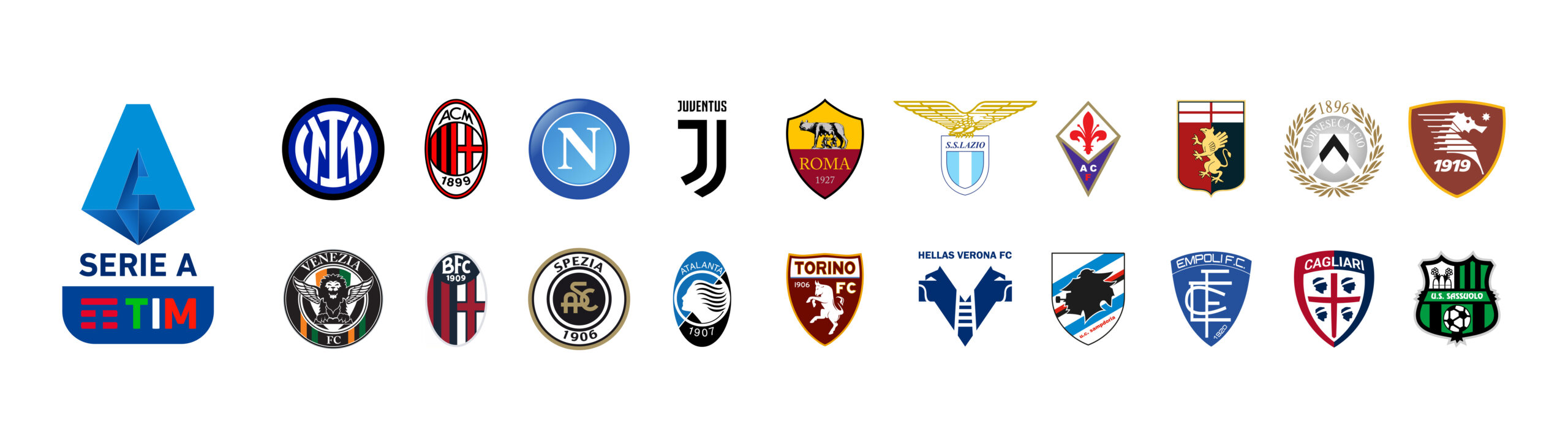 Serie A clubs logos
